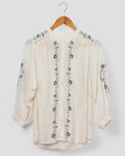 Load image into Gallery viewer, Passionflower Blouse _ Chalk