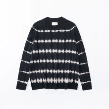 Load image into Gallery viewer, Cashmere Blend Oversized Crew - Blackish Tie Dye