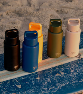 Ceramic Reusable Bottle with Grip Lid 34oz- Khaki