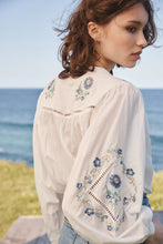 Load image into Gallery viewer, Passionflower Blouse _ Chalk