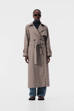 Load image into Gallery viewer, Freja Trench - Chocolate Check
