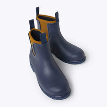 Load image into Gallery viewer, Bobbi Gumboot - Oxford Blue &amp; Tan