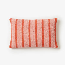 Load image into Gallery viewer, Boucle Thin Stripe Pink  60x40cm Cushion