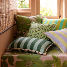 Load image into Gallery viewer, Bold Stripe Verde  60x40cm Cushion