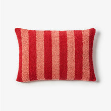 Load image into Gallery viewer, Cushion Boucle Stripe Burgundy  60x40cm PICK UP ONLY