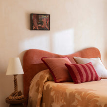 Load image into Gallery viewer, Cushion Boucle Stripe Burgundy  60x40cm PICK UP ONLY