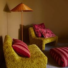 Load image into Gallery viewer, Cushion Boucle Stripe Burgundy  60x40cm PICK UP ONLY