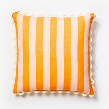 Load image into Gallery viewer, Bold Stripe Orange Pink 60cm Cushion