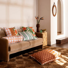 Load image into Gallery viewer, Bold Stripe Orange Pink 60cm Cushion