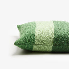 Load image into Gallery viewer, Boucle Wide Stripe Green 60cm Cushion