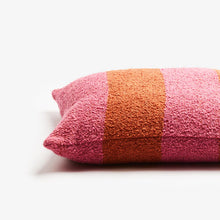 Load image into Gallery viewer, Boucle Wide Stripe Magenta 60cm Cushion