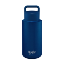 Load image into Gallery viewer, Ceramic Reusable Bottle with Grip Lid 34oz- Midnight