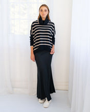 Load image into Gallery viewer, Sinead Stripe Cashmere Knit - Black/Quiona