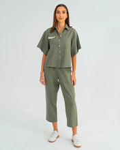 Load image into Gallery viewer, Leah Tapered Trouser - Khaki