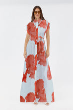 Load image into Gallery viewer, Leanne Maxi Shirt Dress - Red Floral Print