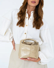 Load image into Gallery viewer, Linton Crossbody -Light Gold Crinkle
