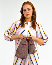 Load image into Gallery viewer, Linton Crossbody Large - Burgundy Weave