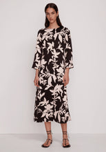 Load image into Gallery viewer, Delvine Dress - Black  White Print