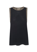 Load image into Gallery viewer, Tedd Knit Tank - Ink/Camel