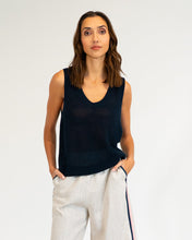 Load image into Gallery viewer, Palm Cove Knit Tank - Navy