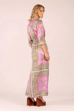 Load image into Gallery viewer, Mary Maxi Silk Dress - Aria Pink/Blue
