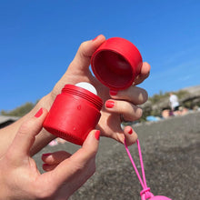 Load image into Gallery viewer, Refillable Sunscreen Applicator - Waratah Red