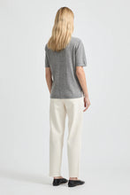 Load image into Gallery viewer, Fine Short Sleeve Merino Top - Mid Grey