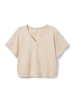 Load image into Gallery viewer, Briggs V-Neck SS Sweatshirt - Ecru