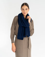 Load image into Gallery viewer, Cashmere Travel Wrap - Navy