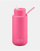 Load image into Gallery viewer, Ceramic Reusable Bottle 34oz - Neon Pink