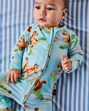 Load image into Gallery viewer, Organic Long Sleeve Zip Romper - Squirrel Scurry