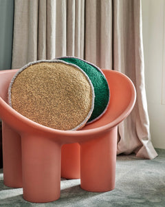 Round Boucle Cushion - Apricot Delight