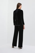 Load image into Gallery viewer, Valentine Silk Velvet Slouch Pant - Black