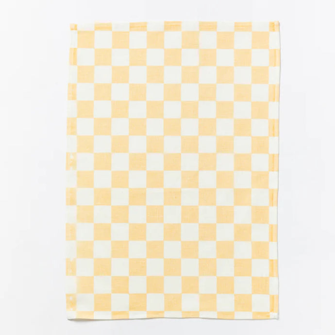 Tea Towel Small checkers - Peach