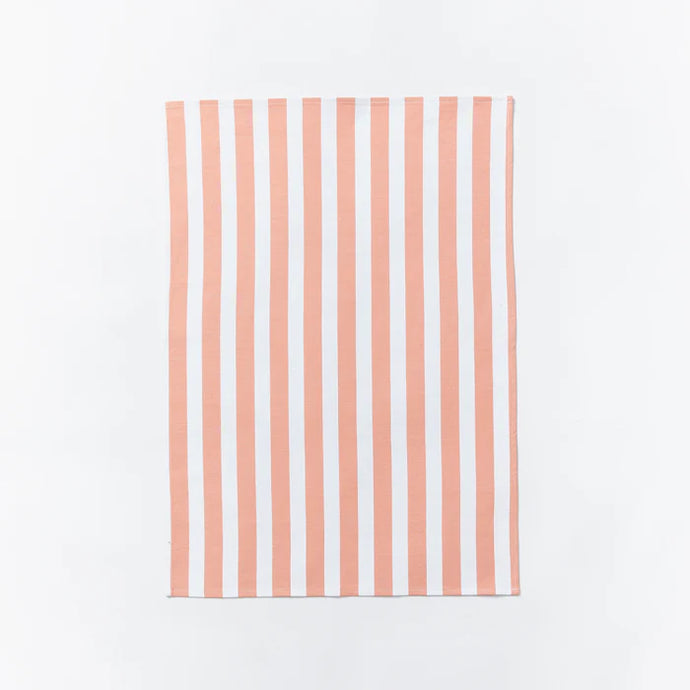 Tea Towel  - Woven Stripe Pink