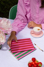 Load image into Gallery viewer, A5 Notebook - Stripes Pink