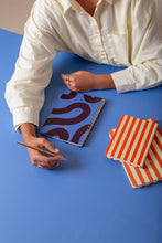 Load image into Gallery viewer, A5 Notebook - Stripes Orange