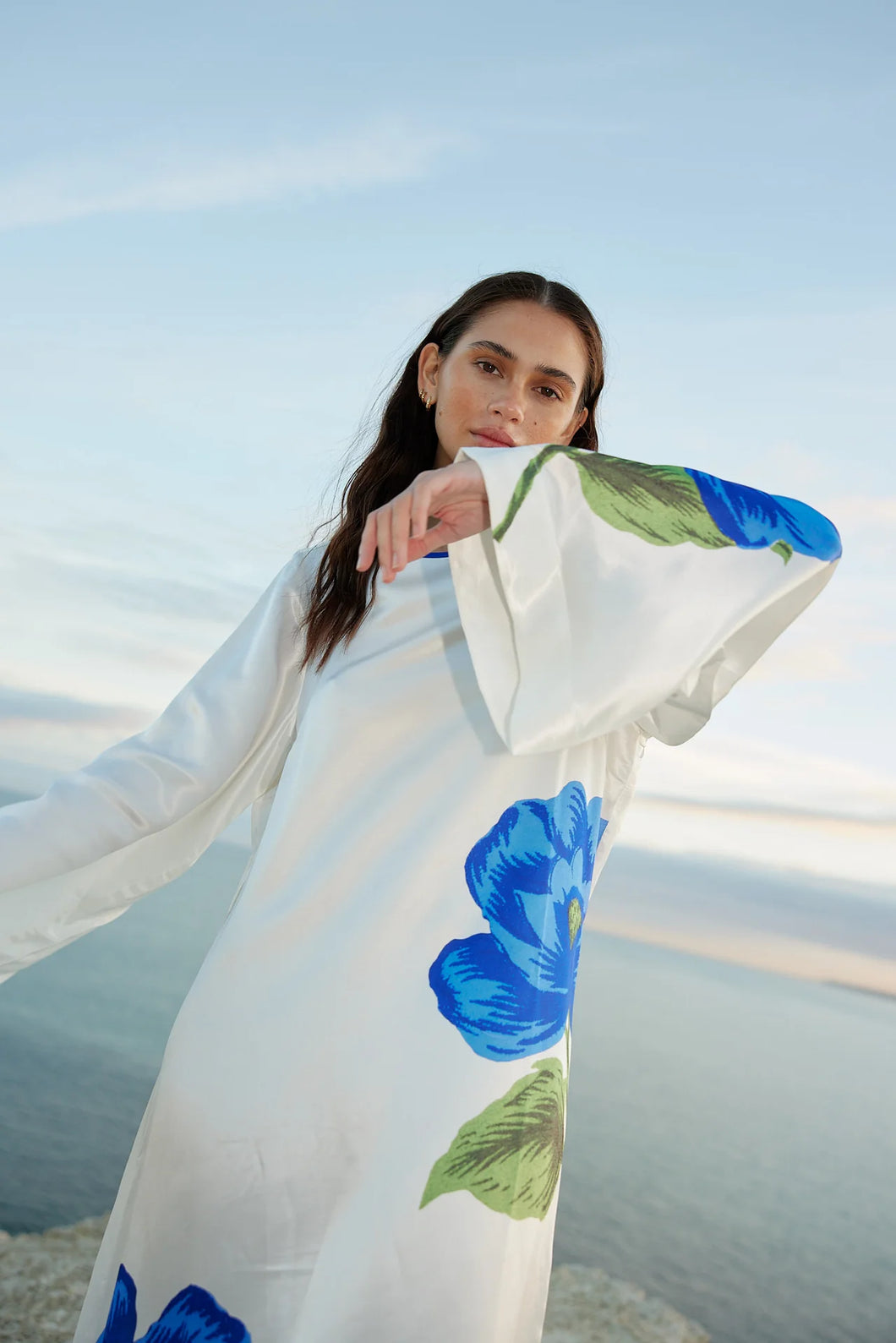 Heidi Dress - Foam /Celeste