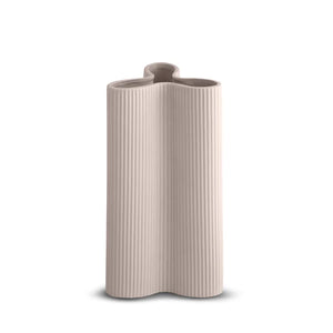 Ribbed Petal Vase - Nude