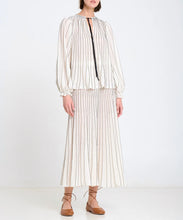Load image into Gallery viewer, Midi Radial Skirt - Cream / Black 160602