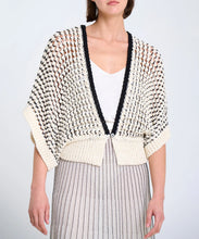 Load image into Gallery viewer, Textured Knit Vest - Cream / Black