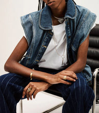 Load image into Gallery viewer, Max Denim Vest - Light Suede Blue