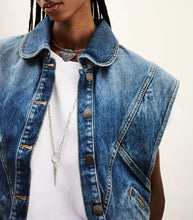 Load image into Gallery viewer, Max Denim Vest - Light Suede Blue