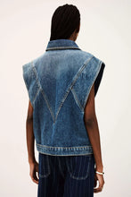 Load image into Gallery viewer, Max Denim Vest - Light Suede Blue