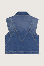 Load image into Gallery viewer, Max Denim Vest - Light Suede Blue