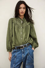 Load image into Gallery viewer, Gilra Embroided Blouse - Kaki