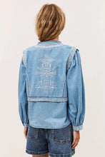 Load image into Gallery viewer, Laura Denim Shirt - Light Blue Suede