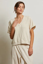 Load image into Gallery viewer, Briggs V-Neck SS Sweatshirt - Ecru
