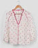 Tulipe Blouse - Red/Ecru