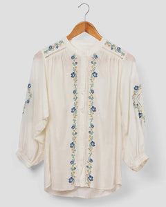 Passionflower Blouse _ Chalk